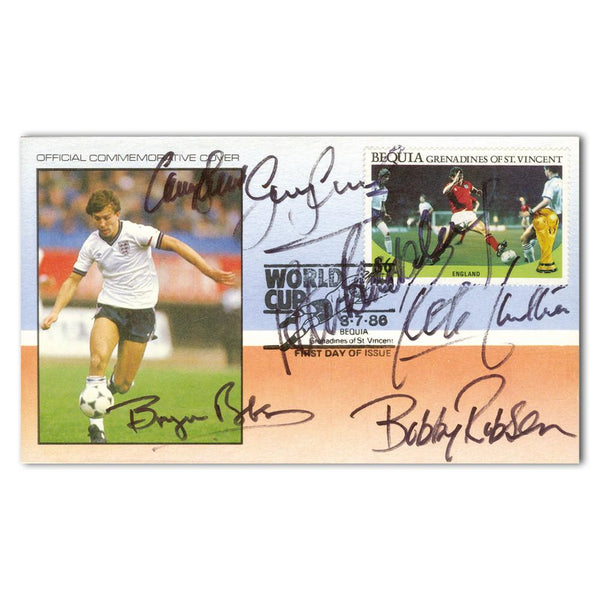 1986 World Cup - Signed by Linekar, Shilton, Stevens, Robson, Robson and 1 Other SIGF0050