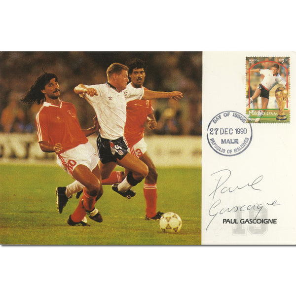 1990 Maldives - Signed by Paul Gascoigne SIGF0065