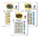 1990 Churchill Set of 3 Large Cards - B.O.B 50th - I.O.M Sheetlets - Signed Winston S. Churchill SIGM0020