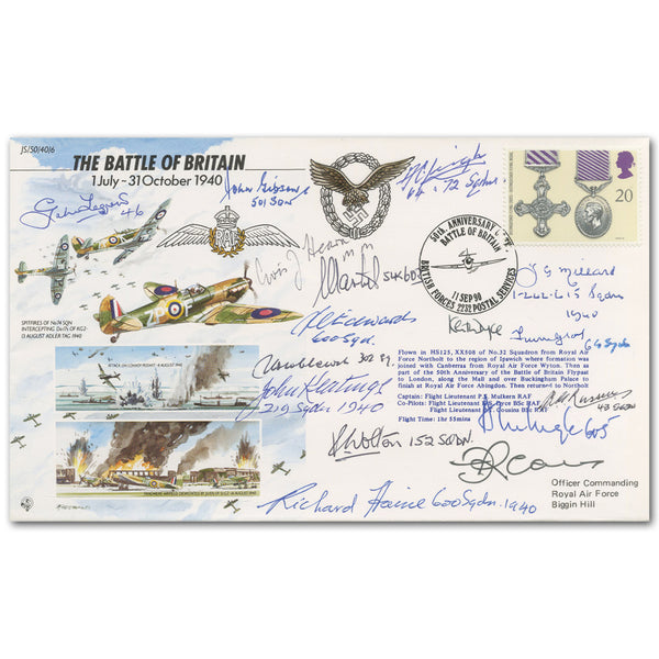 50th Anniv. Sign 15 Battle of Britain Fighter Pilots SIGM0346