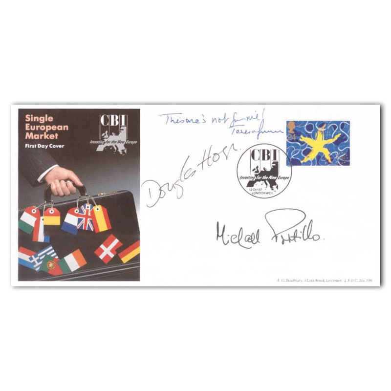 1992 Single Euro Market - Signed by Gorman, Hogg and Portillo SIGP0013