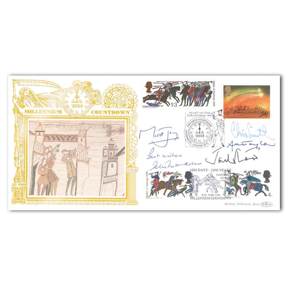 2000 Millennium Gold - Signed by Peter Mandelson, Jack Straw and 3 Oth