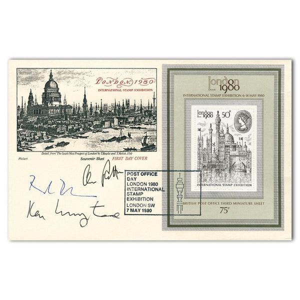 1980 International Stamp Exhibition London - Signed by Ken Livingstone and 2 Others SIGP0060