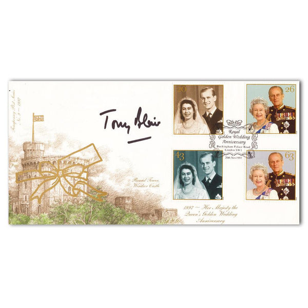 1997 Royal Golden Wedding - Signed by PM Tony Blair SIGP0172