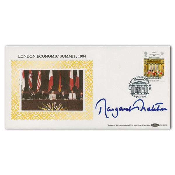 1984 London Economic Summit - Signed by Thatcher SIGP0181