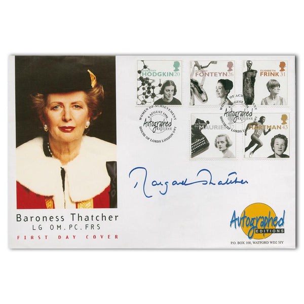 1996 Baroness Thatcher - Signed by Margaret Thatcher SIGP0184