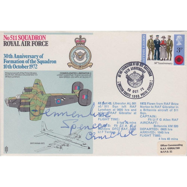 1972 RAF - Signed by Lady Clementine Churchill SIGP0215