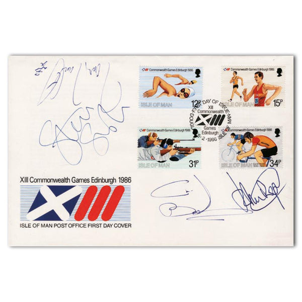 1986 Commonwealth Games - Signed Regis, Jarrett, Boardman & Smith SIGS0040