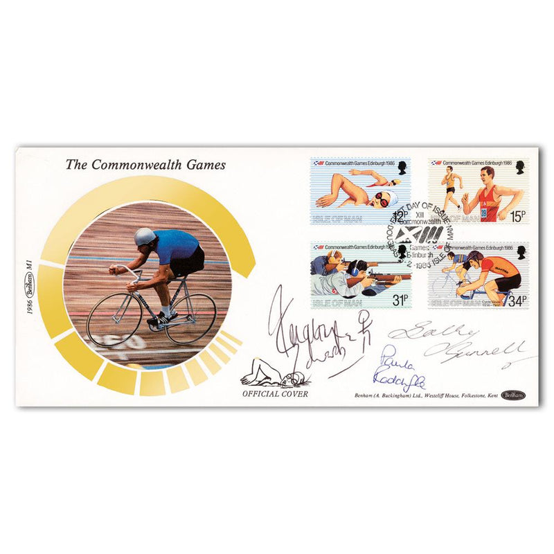 1986 Commonwealth Games - Signed by Edwards, Gunnell and Radcliffe SIGS0042