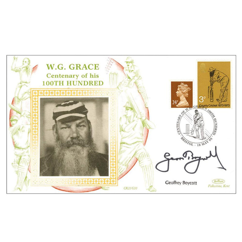 1995 W.G. Grace 100th - Signed by Geoffrey Boycott SIGS0192