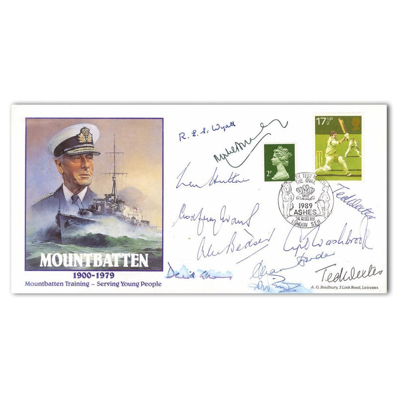 1989 Mountbatten - Cricket Signed Botham, Gooch, Border, Hutton & 7 Others SIGS0205