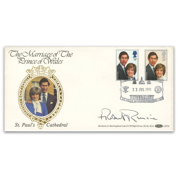 1981 Royal Wedding. St Pauls H/S Signed Robert Runcie