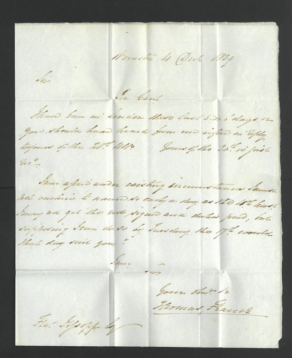 1839 4th December Letter sent from Worcester to Derby SP183903