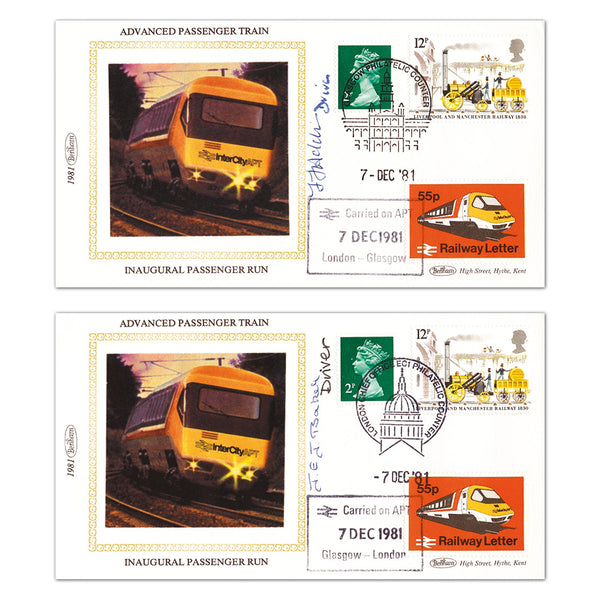 1981 Inuagural Run London-Glasgow-London pair Driver signed TSS2202