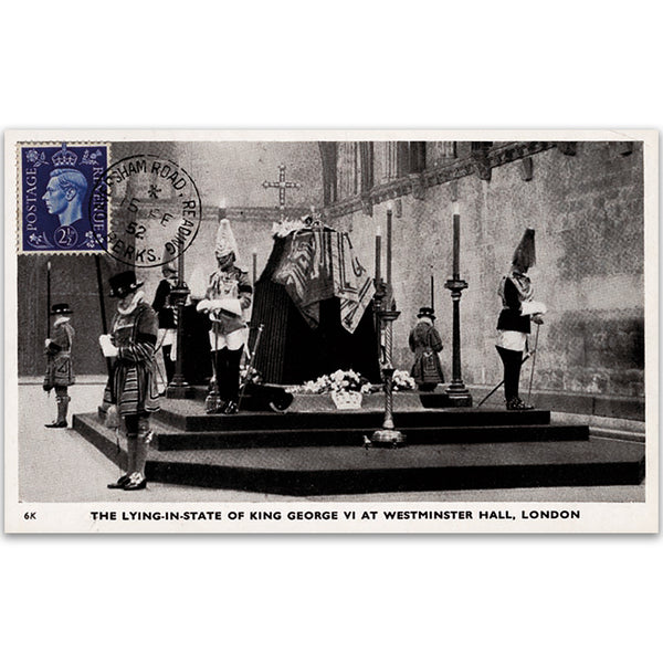 15/2/52 George V.I. funeral date lying-in-state maxicard