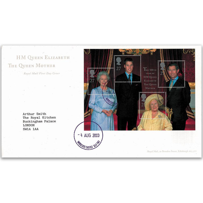 2000 Queen Mother M/S - Windsor Castle CDS TX0008J