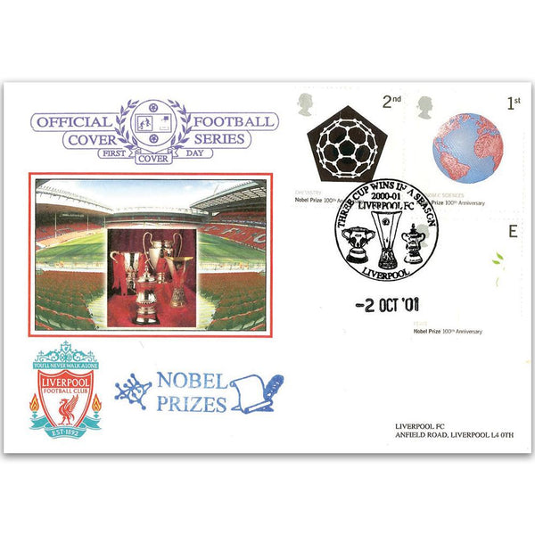 2001 Nobel Prizes Dawn Official - Liverpool Pair - Liverpoool Handstamp TX0110I