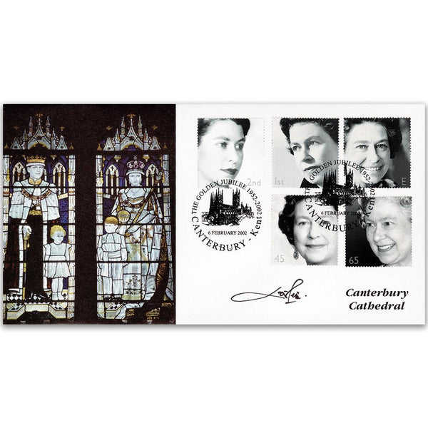 2002 Jubilee Official Canterbury Handstamp - Signed by Lord Lichfield TX0202E