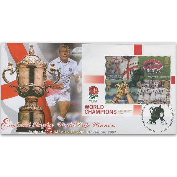 2003 Rugby Winners M/S - Scott Official - Twickenham Handstamp TX0312