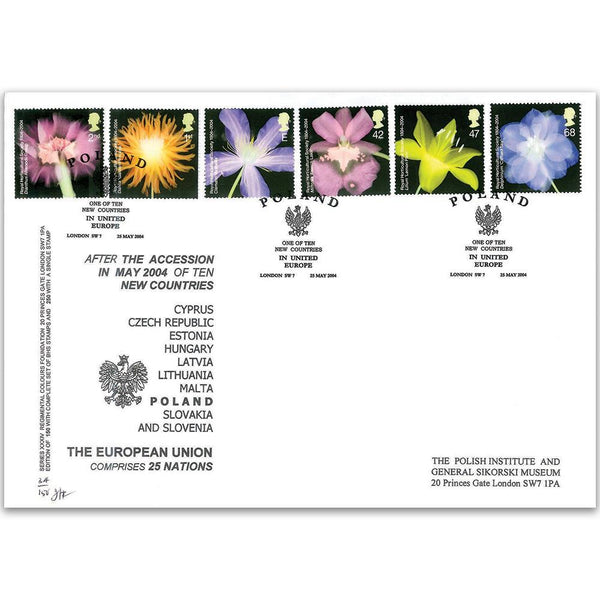 2004 Royal Horticultural Society - Englert Official - Poland in United Europe Handstamp TX0405D