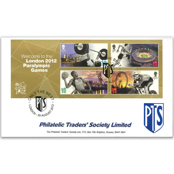2012 Paralympics. PTS Official London handstamp TX201208A