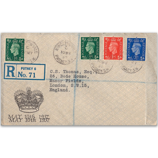 1937 George VI defins, Kingston Vale, Putney c.d.s.