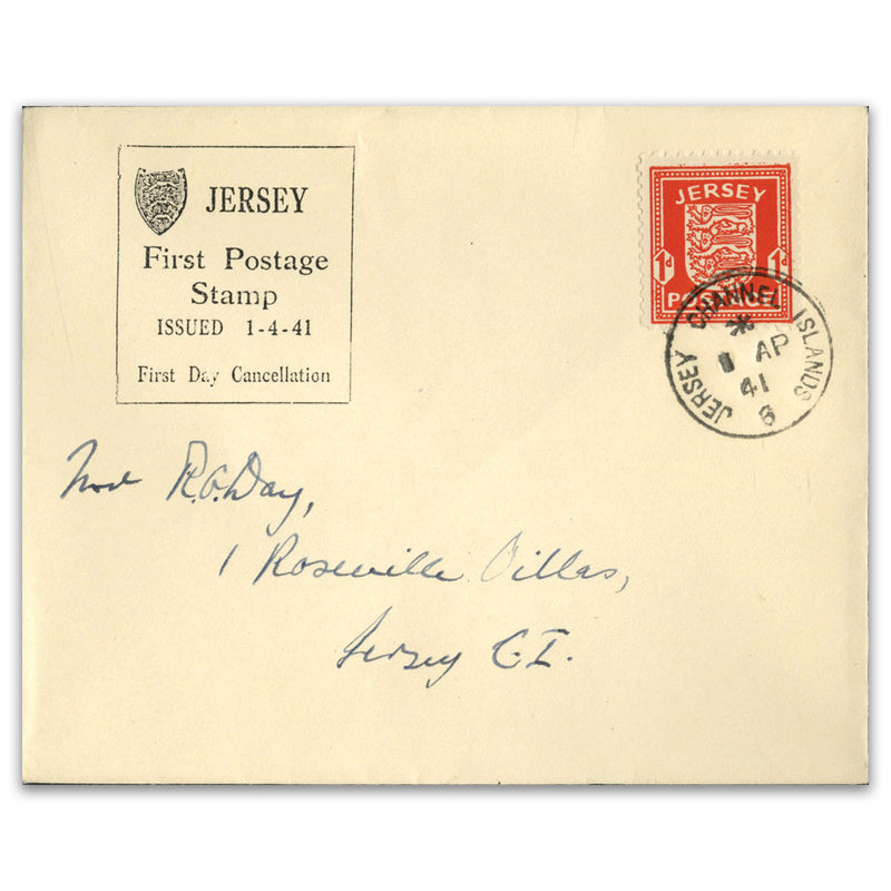1941 1d Jersey First Postage Stamp