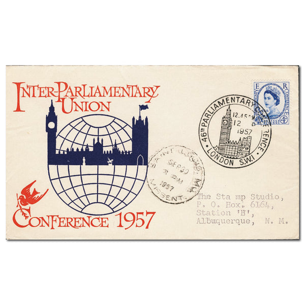 1957 Parliament - Big Ben handstamp TX5709