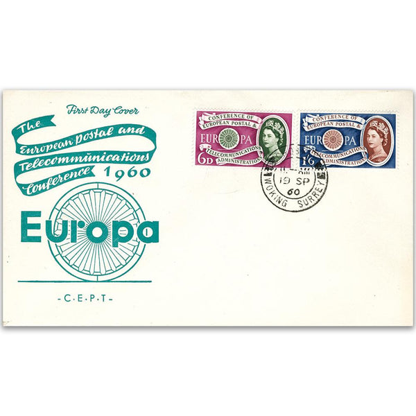 1960 Europa - Woking CDS on Illustrated Cover - Unaddressed TX6009B