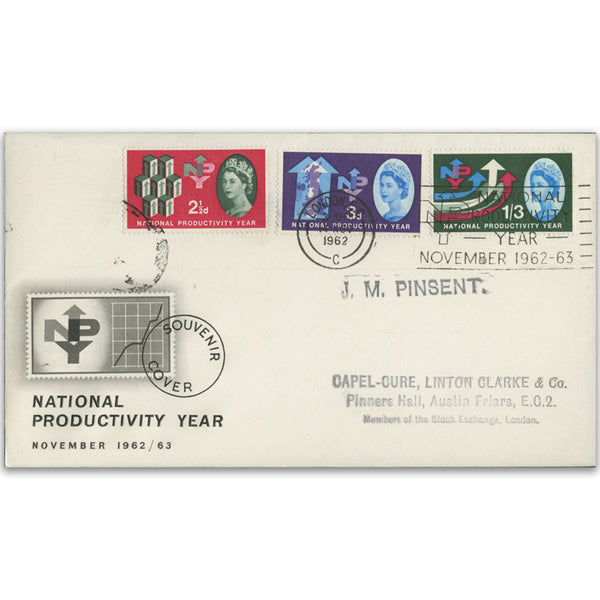1962 National Productivity Year with special London slogan TX6211A