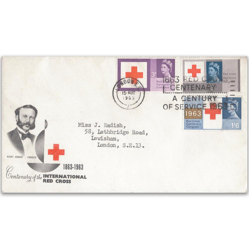 1963 Red Cross Centenary - London EC slogan TX6308H