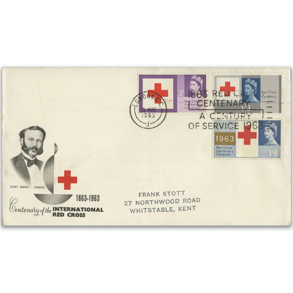 1963 Red Cross, London E.C. Red Cross Centenary Slogan TX6308M