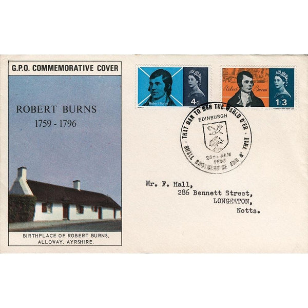 1966 Burns - Edinburgh Handstamp