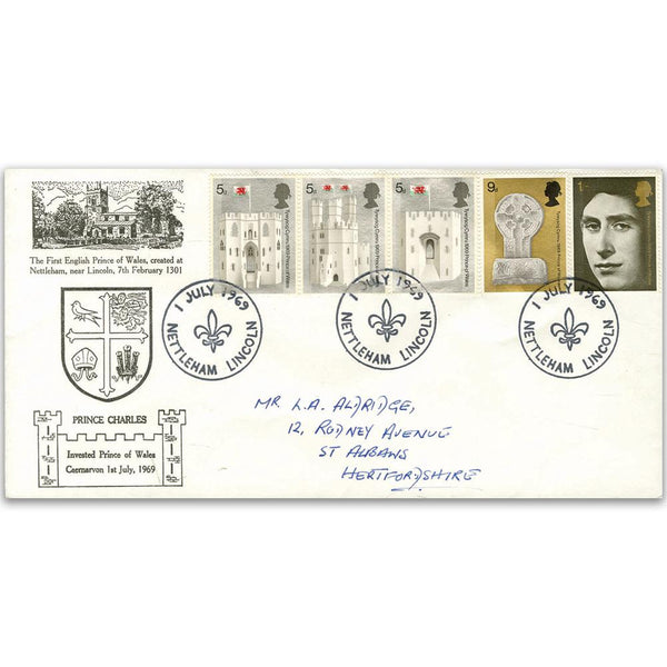 1969 Investiture - Nettleham handstamp TX6907F