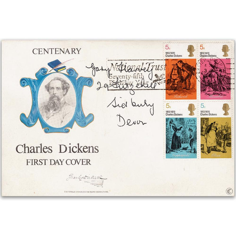 1970 Literary Anniversaries - Dickens - Exeter Slogan TX7006