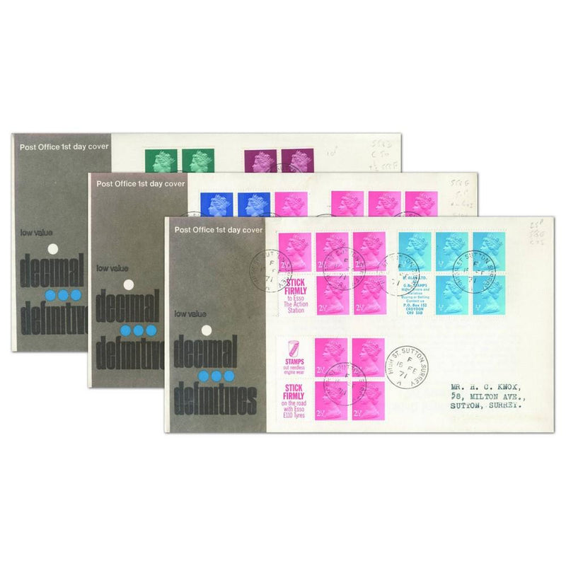 1971 Decimal Booklets - 3 covers - Sutton, Surrey CDS TX7102