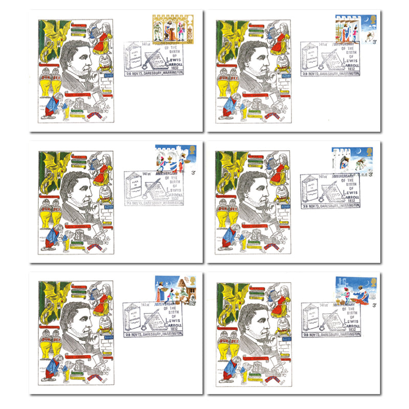 1973 Christmas - Lewis Carroll Anniversary - Daresbury handstamp TX7312