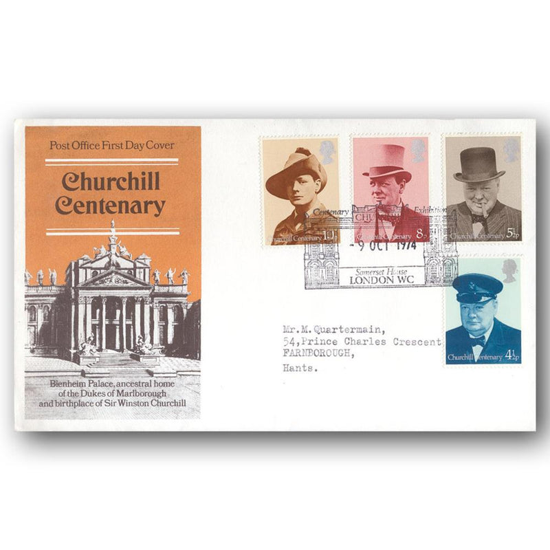 1974 Churchill - Somerset House handstamp TX7410M