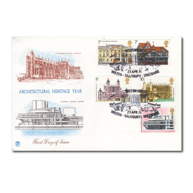 1975 Architectural Heritage - Wilton House Sailsbury handstamp TX7504E