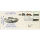 1975 Public Railways, Round Table Official. Wylam pmk, typed address TX7508E