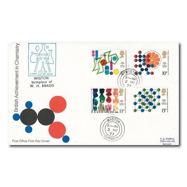 1977 Chemistry Post Office cover - Wigton CDS TX7703