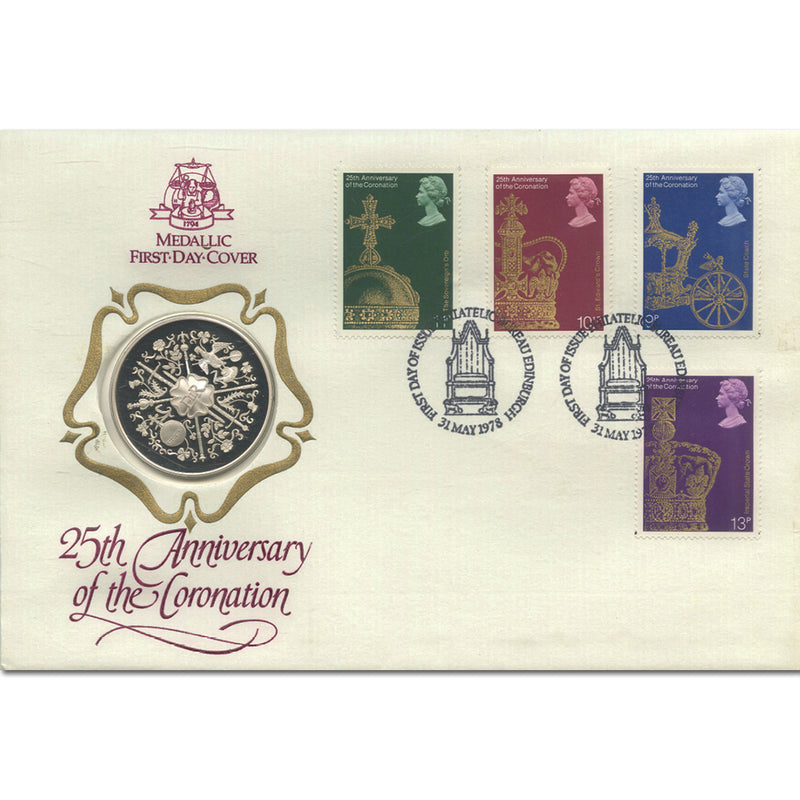 1978 Coronation - Silver Medallic FDC TX7805AB