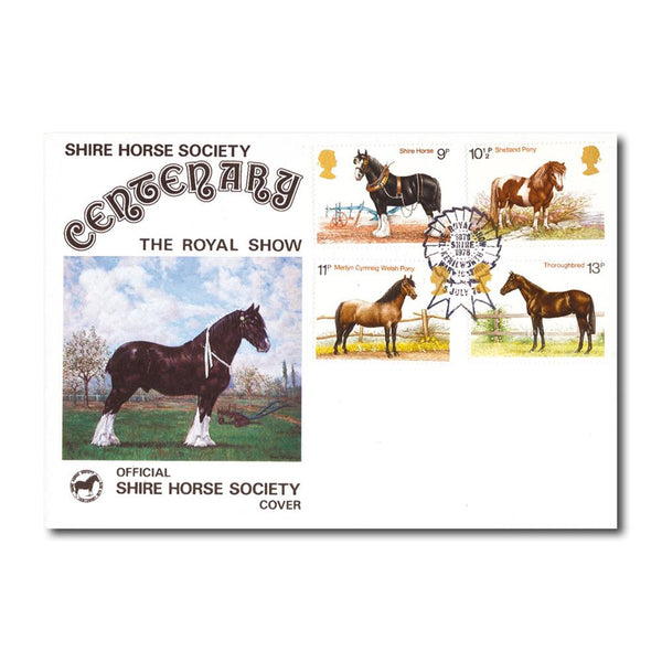1978 Horses - Shire Horse Society official - Royal Show Kenilworth handstamp TX7807E