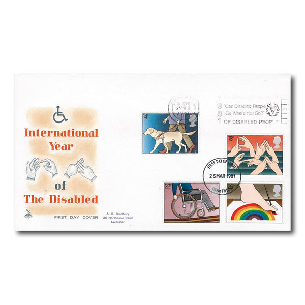 1981 Disabled - 'Can Disabled People Go Where You Go' Slogan TX8103N