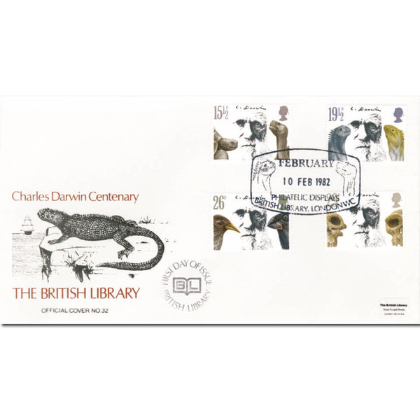 1982 Darwin British Library Official Cover TX8202A