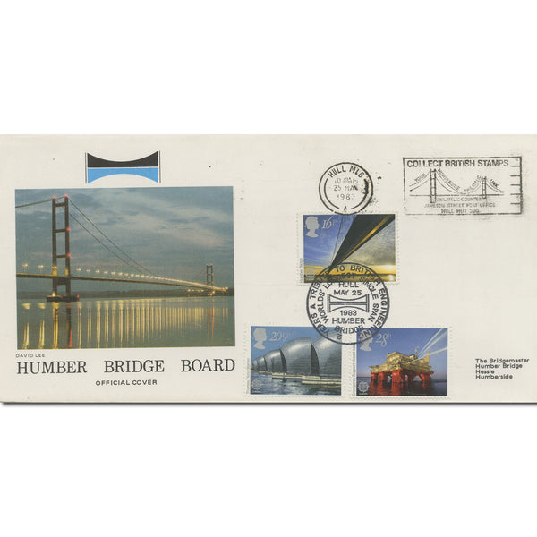 1983 Engineering Collect Br Stamps Slogan Humber Bridge Official TX8305E