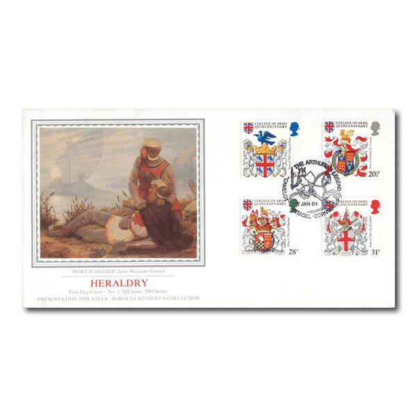 1984 Heraldry - Sotheby's Presentation Philatelic Services - No.1 Issue - Tintagel Handstamp TX8401B