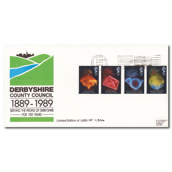 1989 Anniversaries - Derbyshire County Council Slogan TX8904A