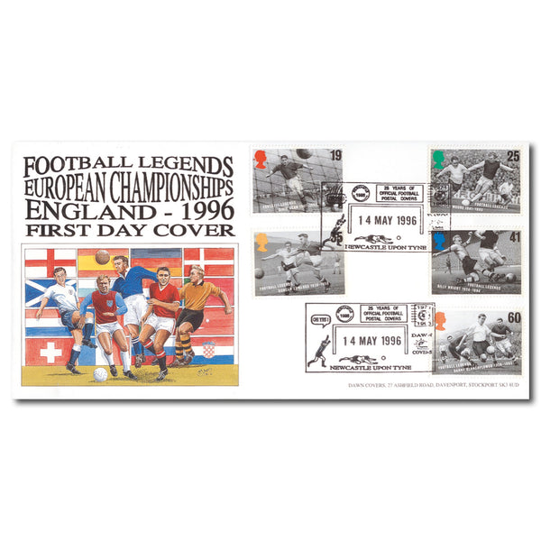 1966 Football Legends - Newcastle handstamp TX9605C