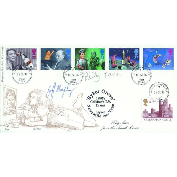1996 Children's T.V. - Byker Newcastle Postmark - signed Billy Fane & Jeff Murphy TX9609